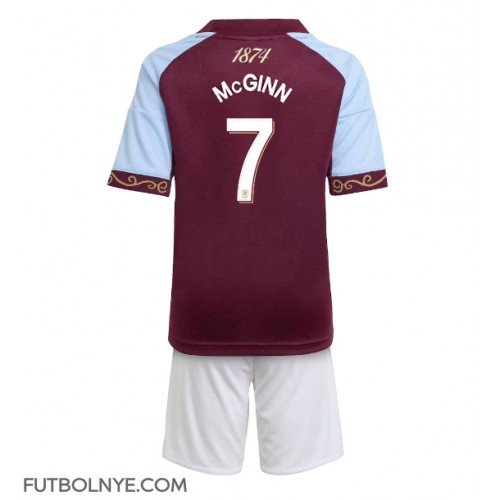 Camiseta Aston Villa John McGinn #7 Primera Equipación para niños 2025-26 manga corta (+ pantalones cortos)